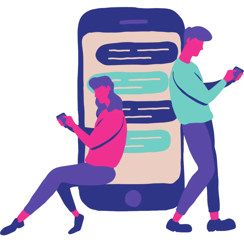 digital marketing messaging illustration by the best freelance digital marketer in thrissur in kerala