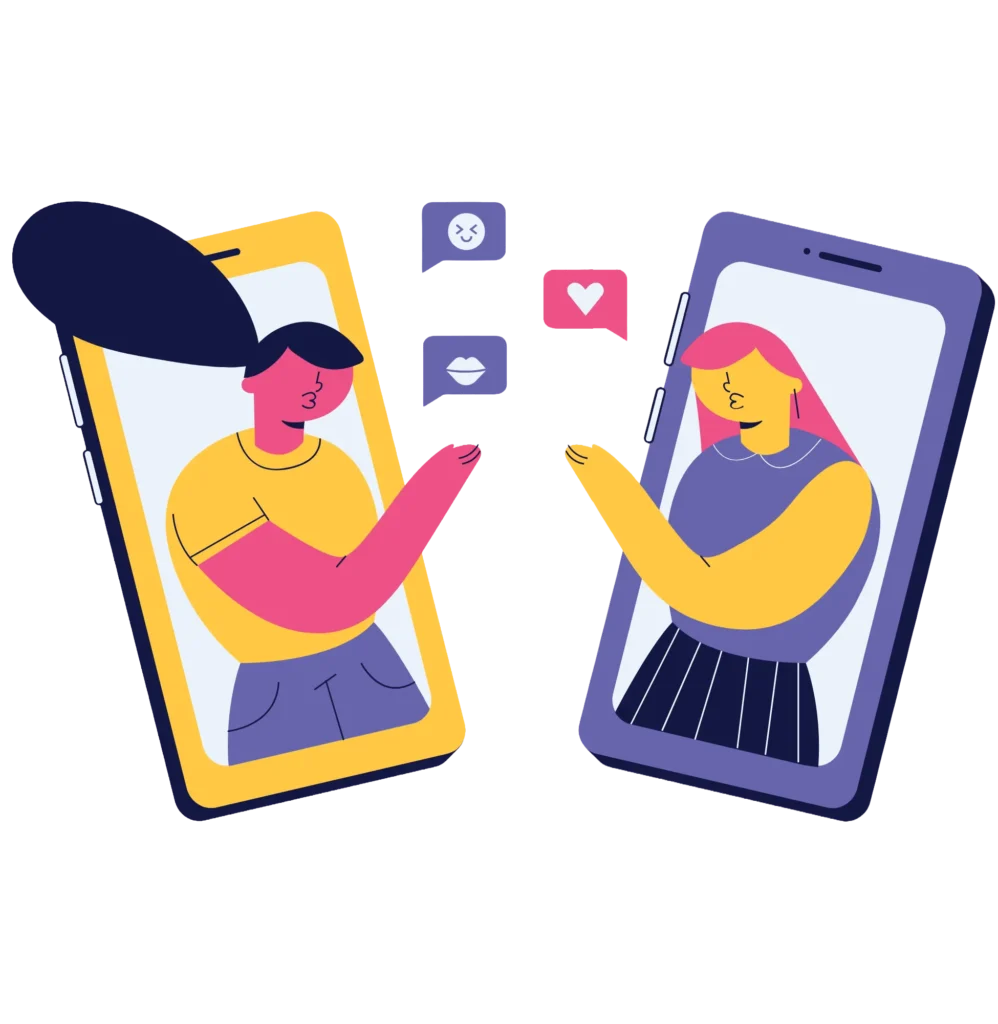 online chat illustration by the best freelance digital marketer in thrissur kerala