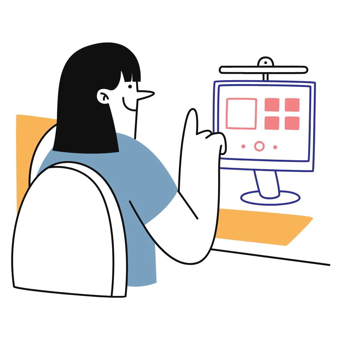 best freelance digital marketer in thrissur doing web development and analytics on her computer.